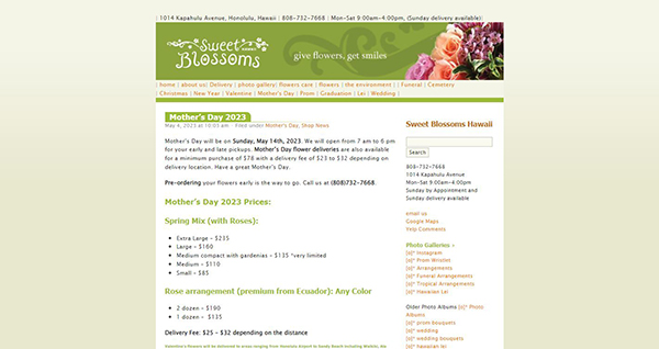 Sweet Blossoms Hawaii